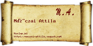 Máczai Attila névjegykártya